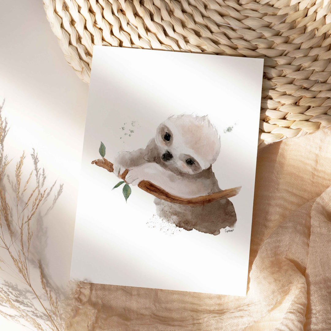 Print - Australian animals - the baby sloth