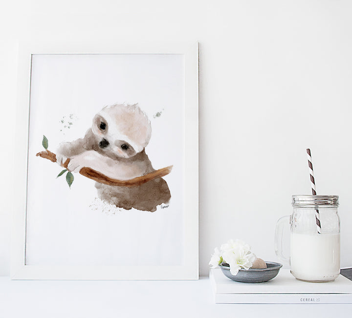 Print - Australian animals - the baby sloth