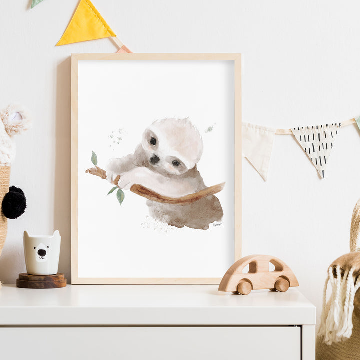 Print - Australian animals - the baby sloth