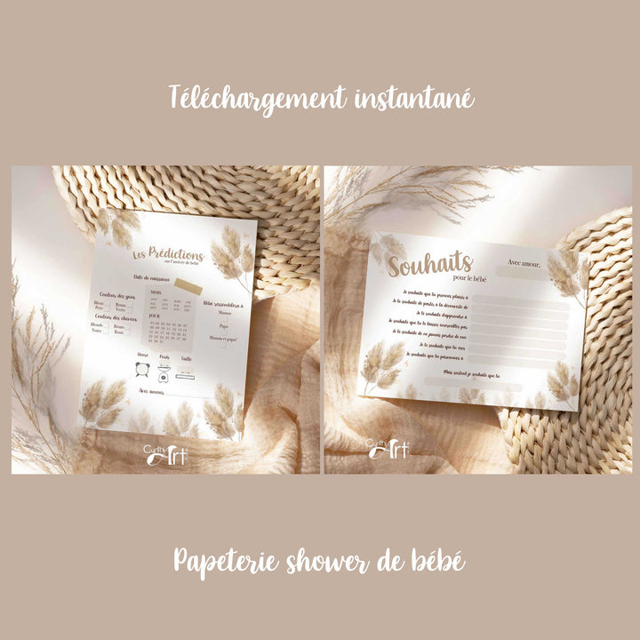 Duo : Cartons les prédictions et souhaits de bébé pampas (version numérique seulement)
