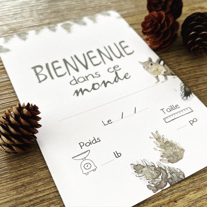 Cartes-étapes · bébé · Animaux de la forêt