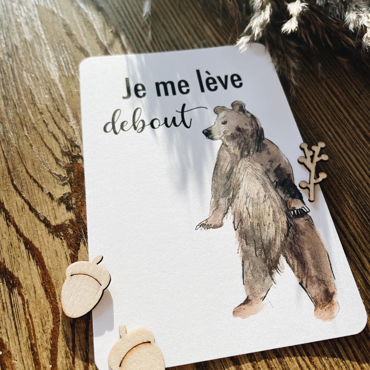 Cartes-étapes · bébé · Animaux de la forêt