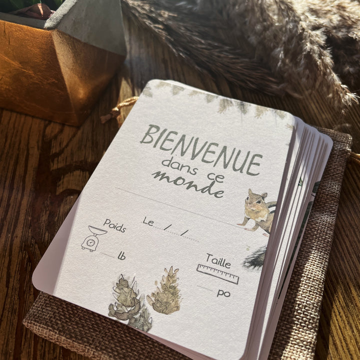Cartes-étapes · bébé · Animaux de la forêt