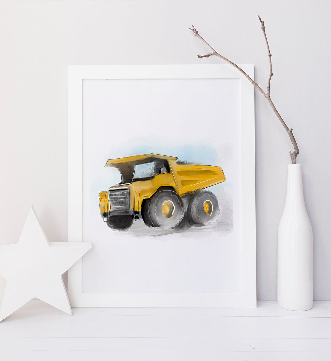Illustration - Véhicule - Camion de construction - Camion benne