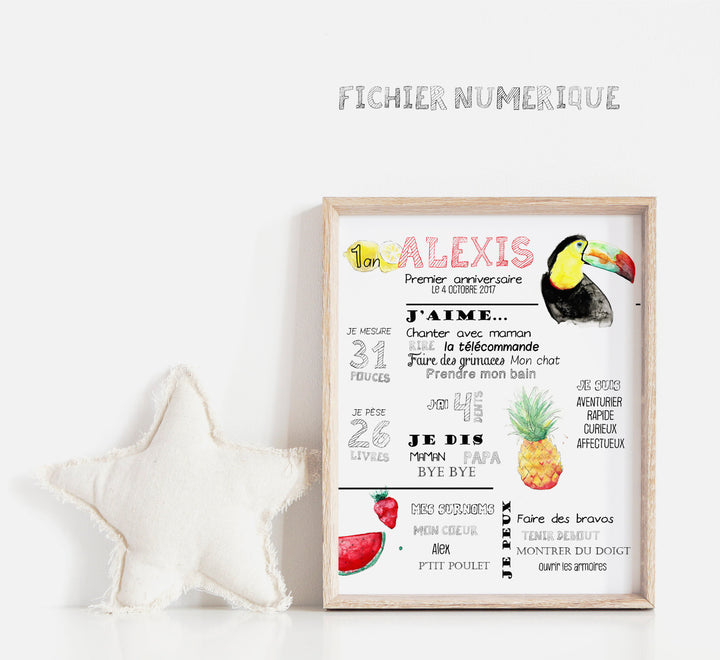 Affiche premier anniversaire ''Air tropical''