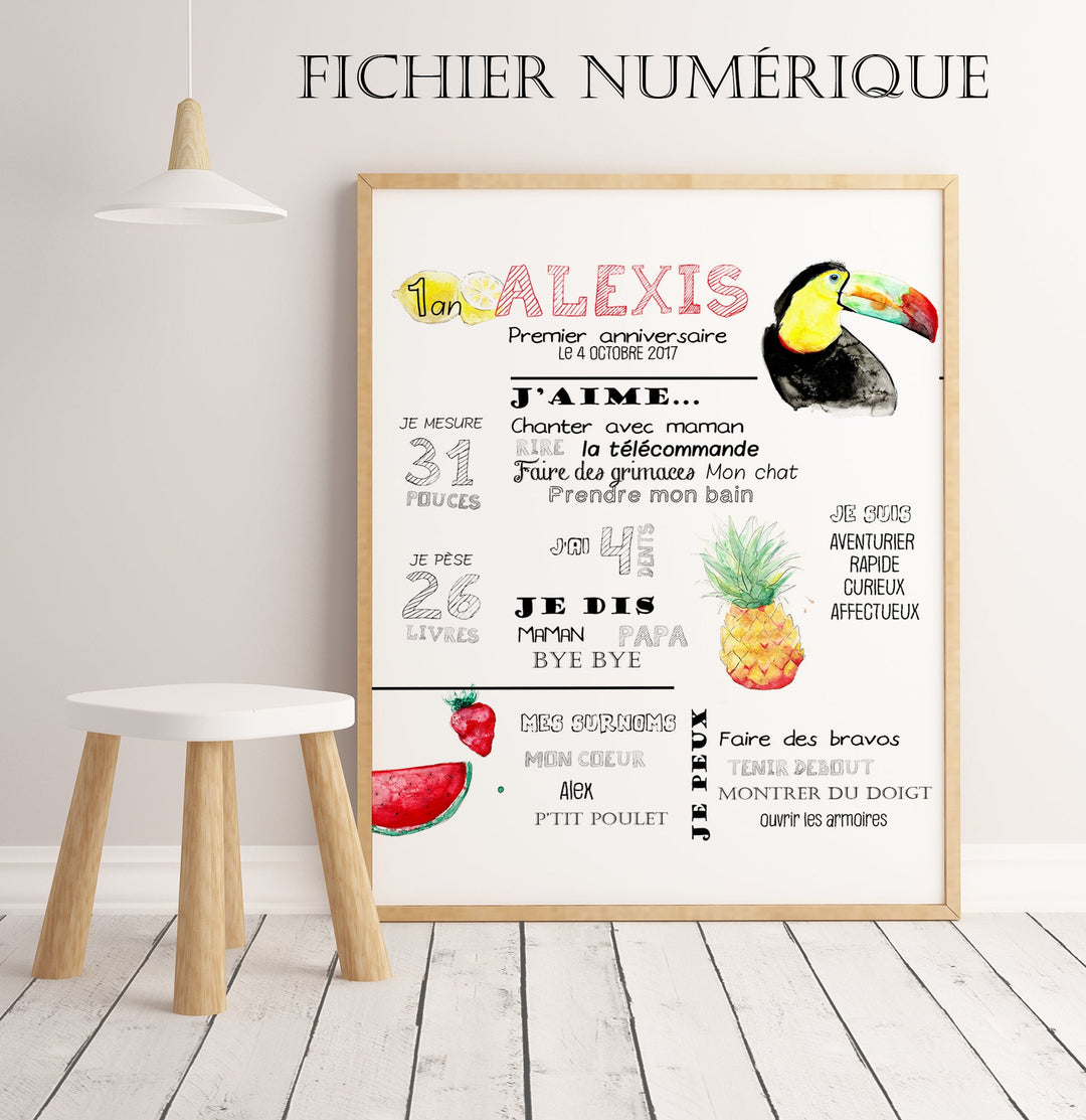 Affiche premier anniversaire ''Air tropical''