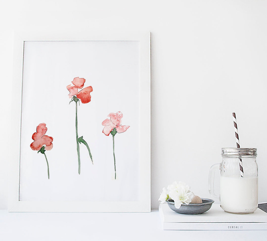 Illustration - Floral - Sweet peas