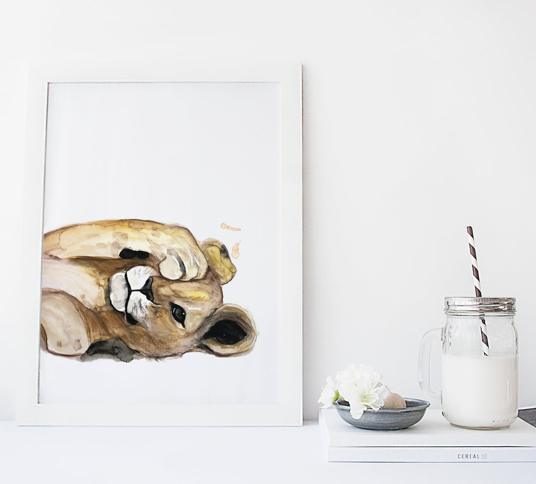 Illustration - Animals of the savannah - lion