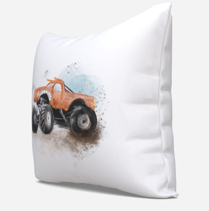 Housse de coussin · Monster trucks - Orange