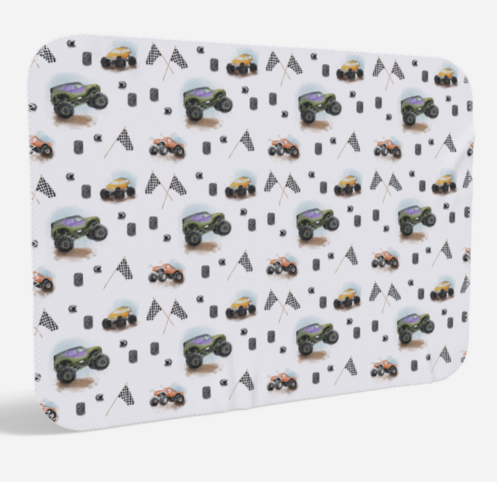 Blanket - Monster Trucks - minky-polyester 