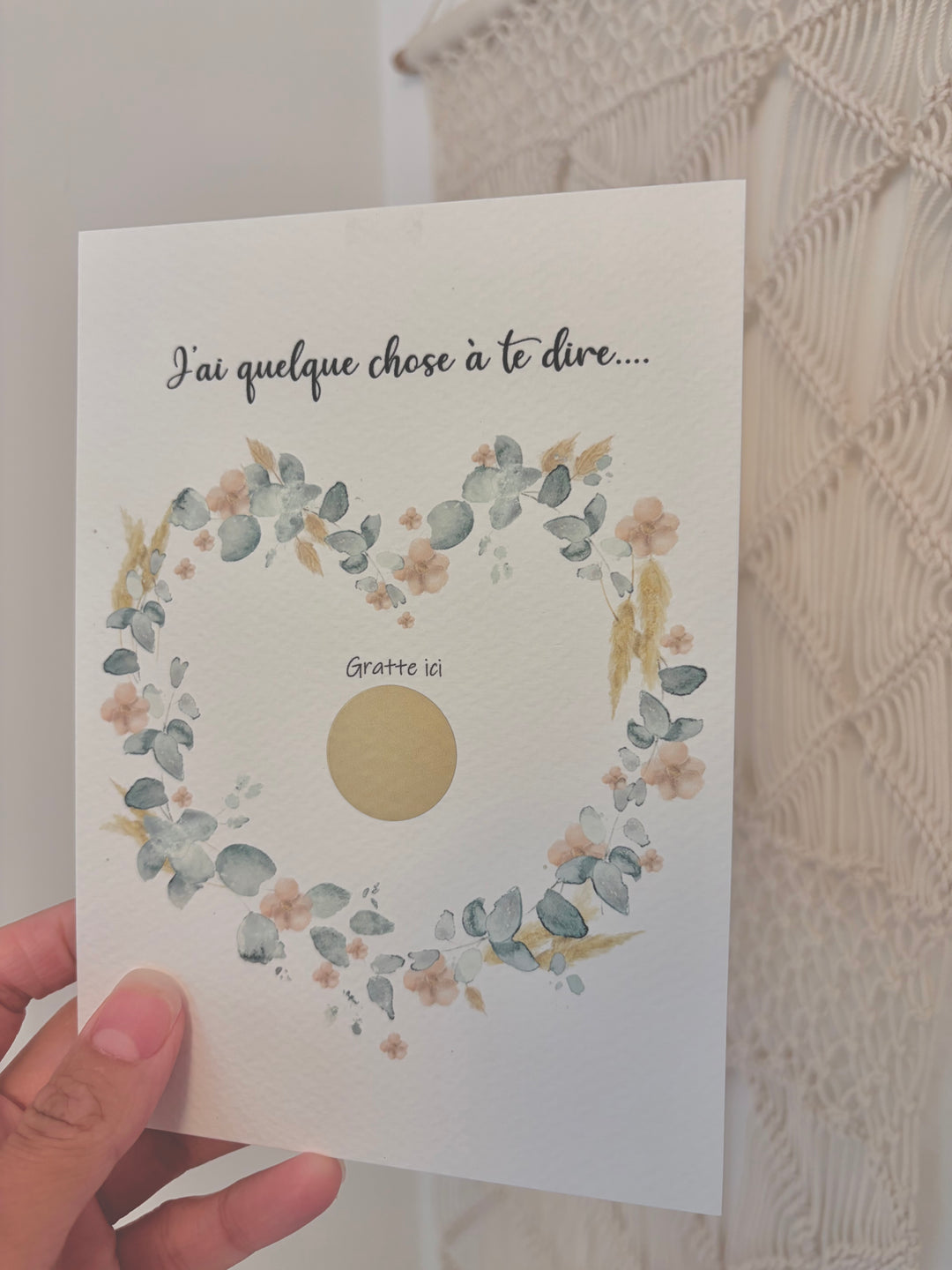 Carte à gratter personnalisable - Veux-tu m&