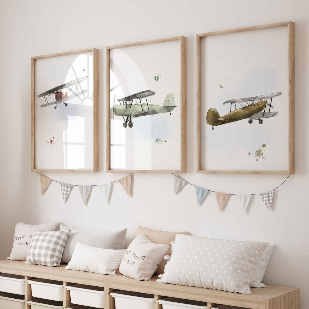 Ensemble affiches avion - Aventure dans les nuages
