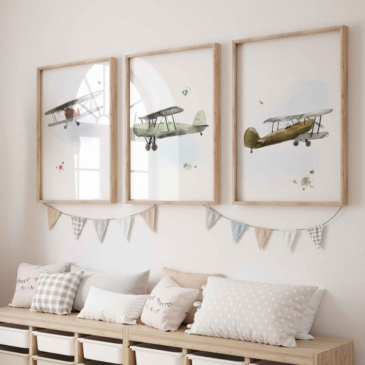 Ensemble affiches avion - Aventure dans les nuages