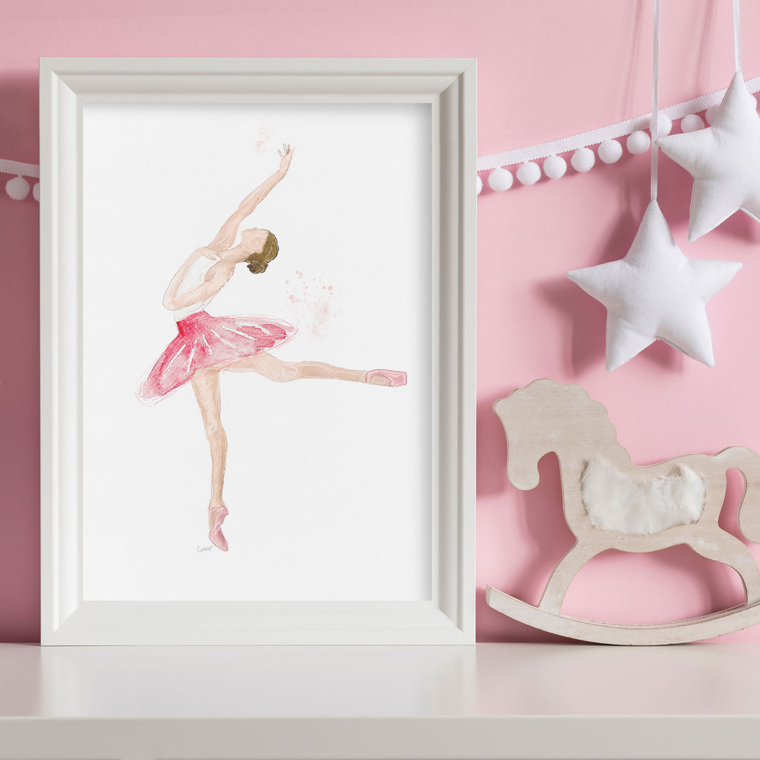 Illustration - Ballerina in arabesque