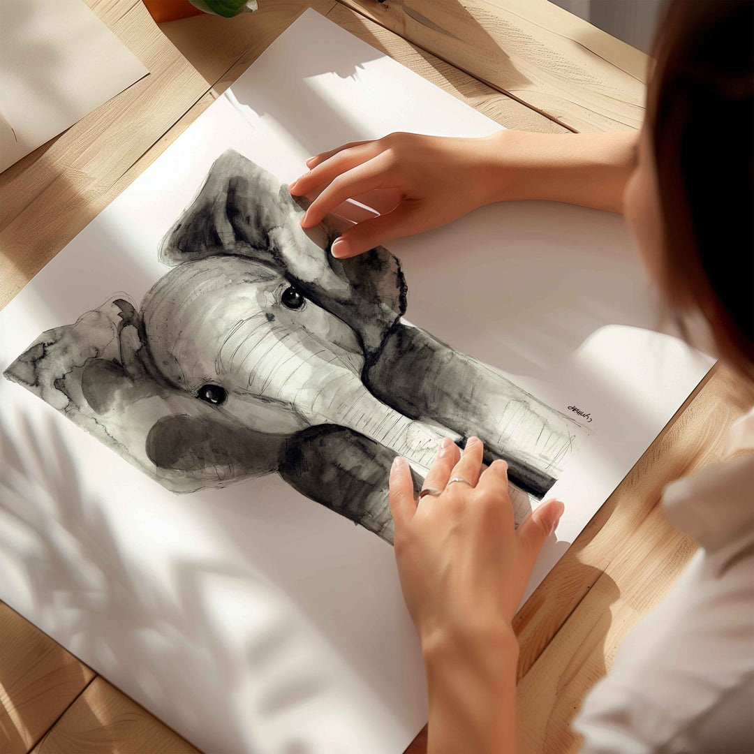 Illustration - Animaux de la savane  - Éléphant