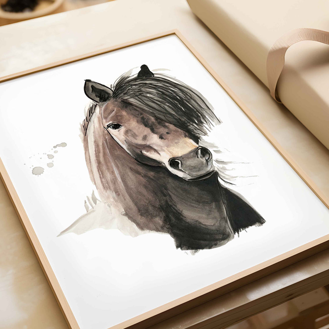 Illustration - farm animals - young horse