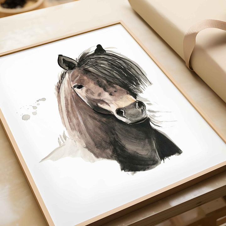 Illustration - farm animals - young horse