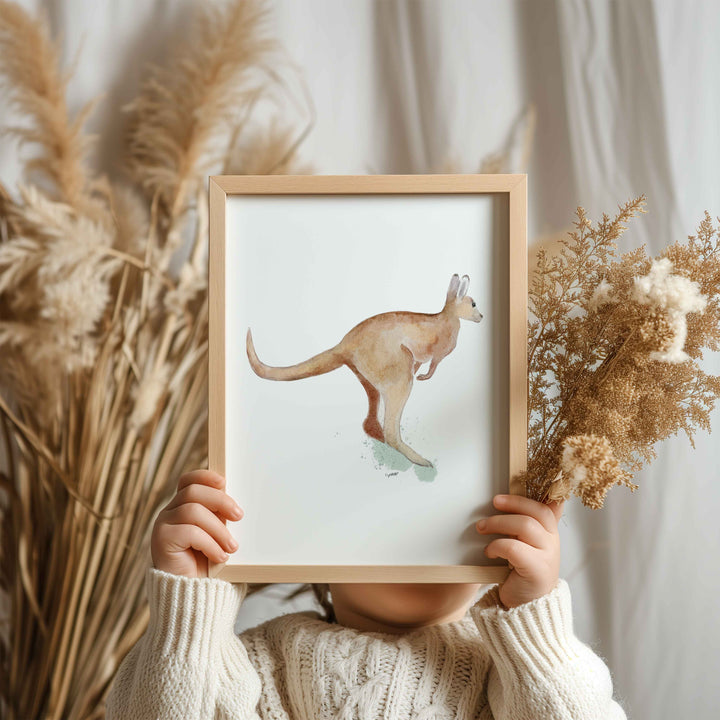Print - Animals of Australia - Leaping Kangaroo
