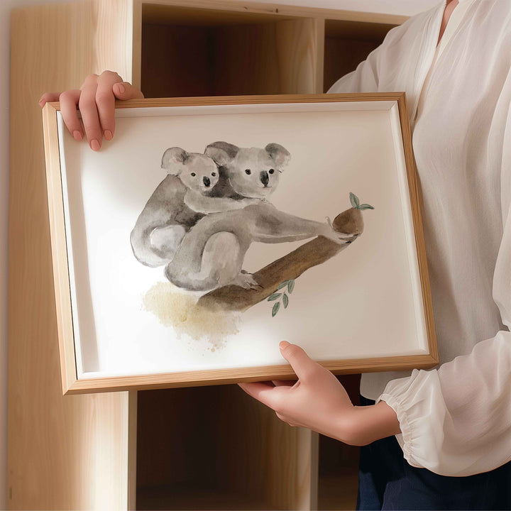 Poster - Australian animals - mother koala and her baby
