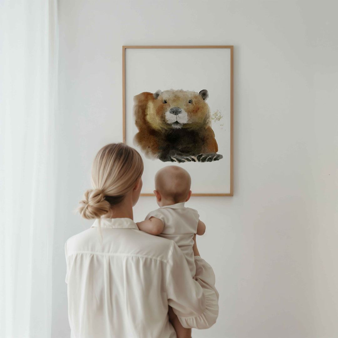 Wall poster - Mama Beaver