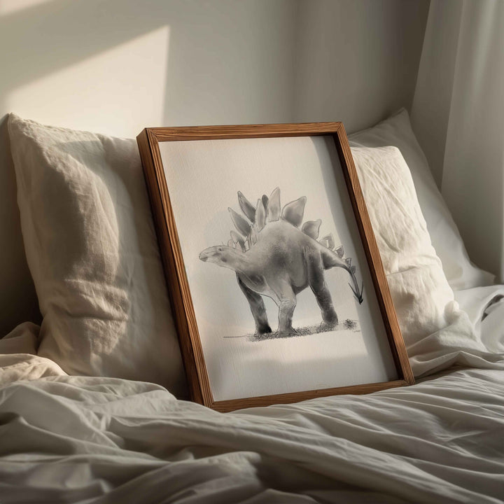 Set of dinosaur illustrations – black and white 2