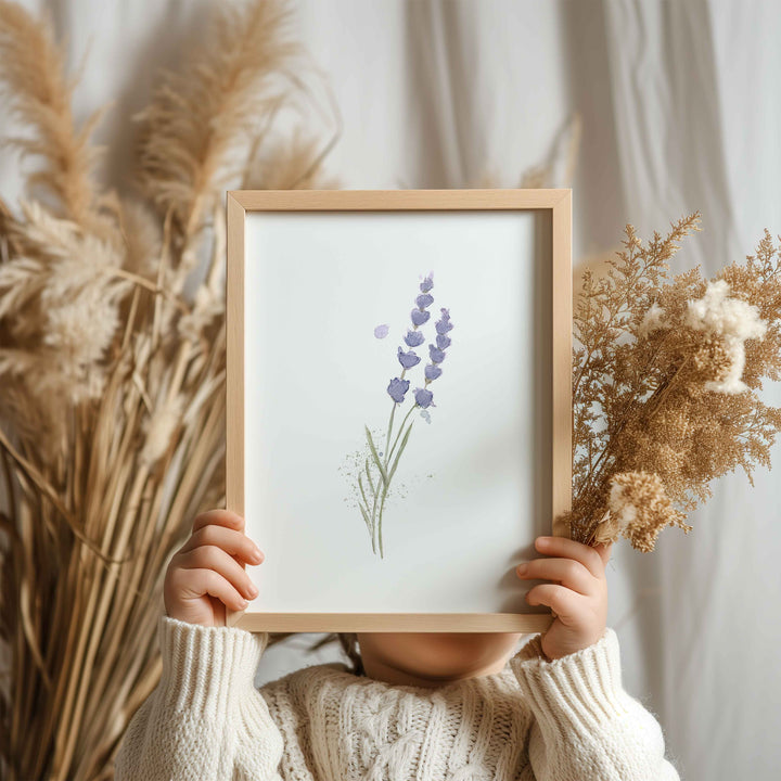 Watercolor Print – Lavender Branch Duo