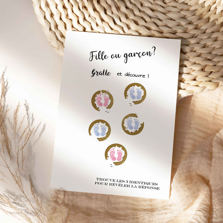 Carte à gratter - Jeu - Petits pieds