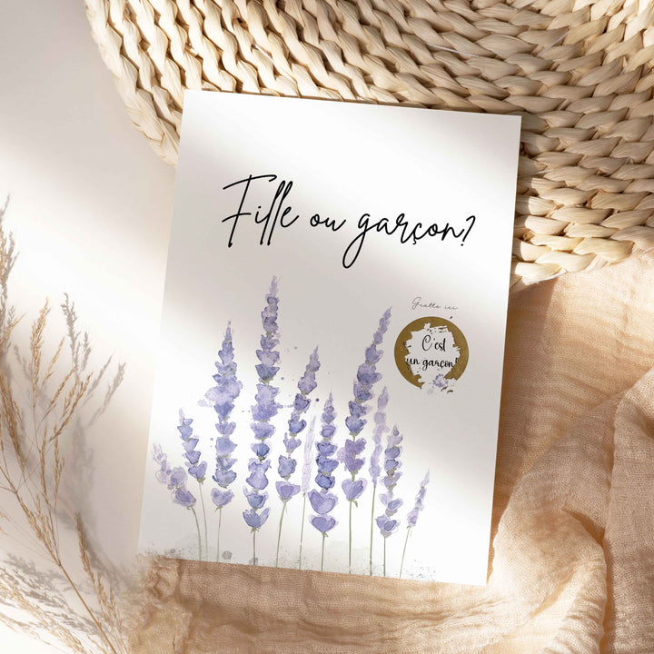 Nature and flowers scratch cards - Meadow Gender reveal - Girl or boy?