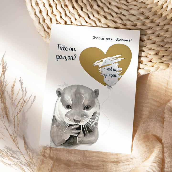 Scratch card - Baby gender reveal: Girl or boy?