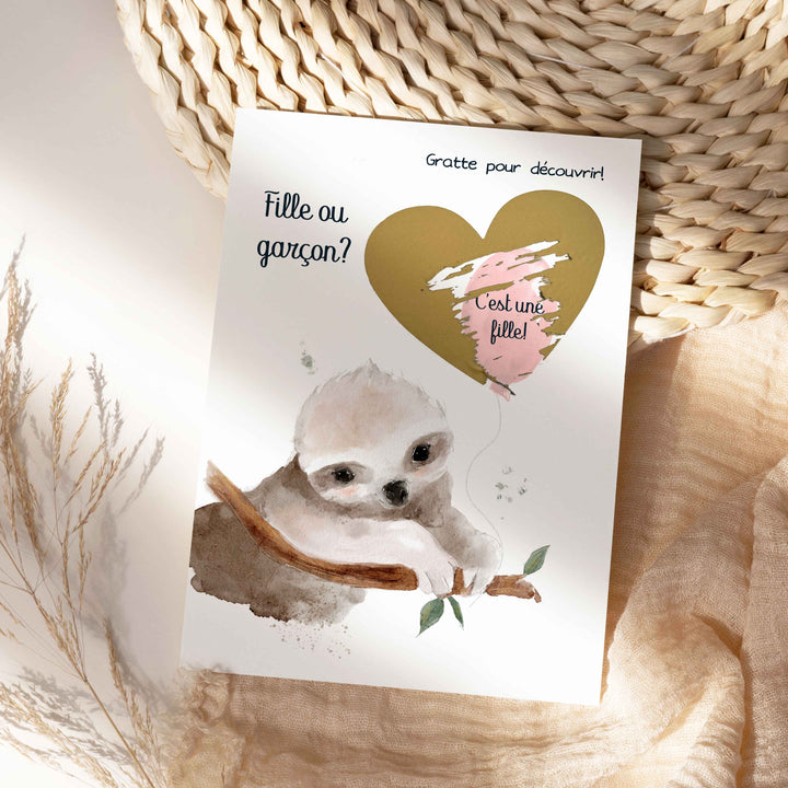 Scratch card - Baby gender reveal: Girl or boy?