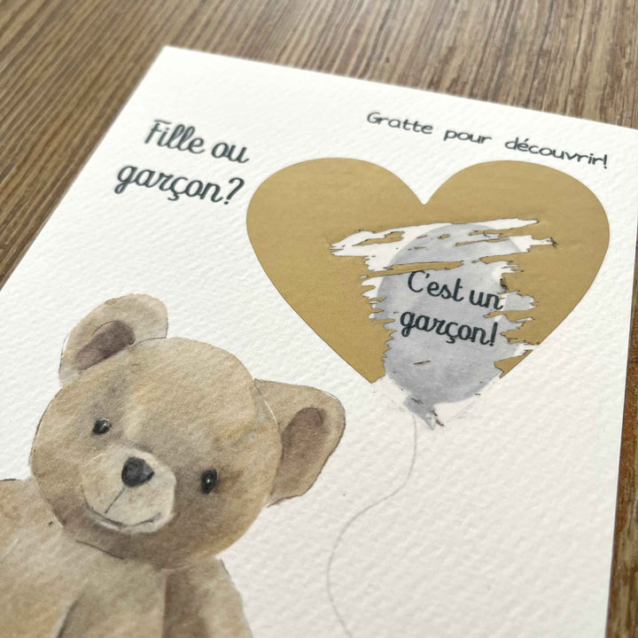 Scratch card - Baby gender reveal: Girl or boy?