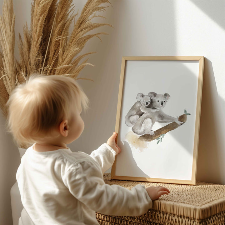Poster - Australian animals - mother koala and her baby