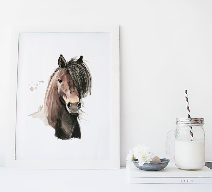 Illustration - farm animals - young horse