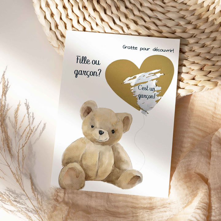 Scratch card - Baby gender reveal: Girl or boy?