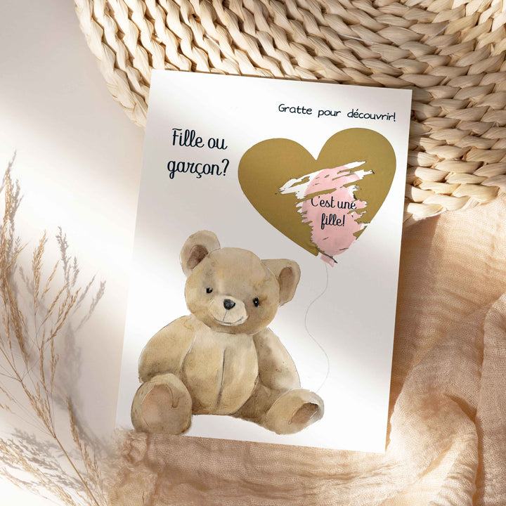 Scratch card - Baby gender reveal: Girl or boy?