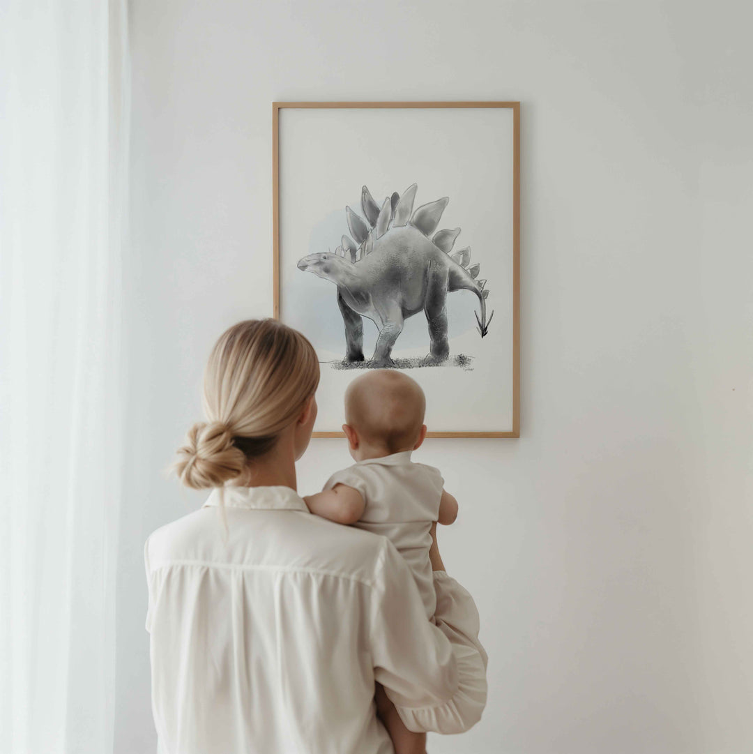 Set of dinosaur illustrations – black and white 2