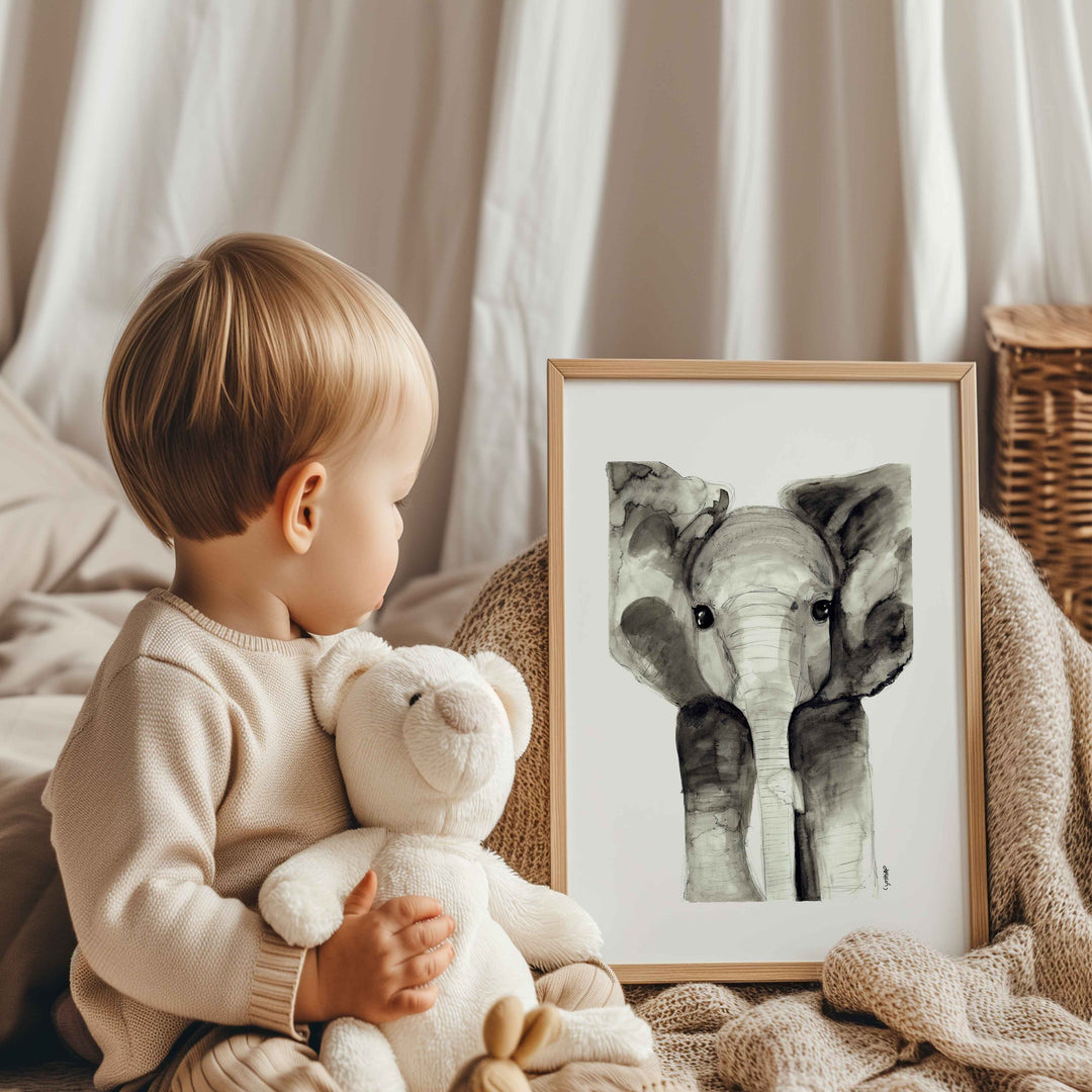 Illustration - Animaux de la savane  - Éléphant