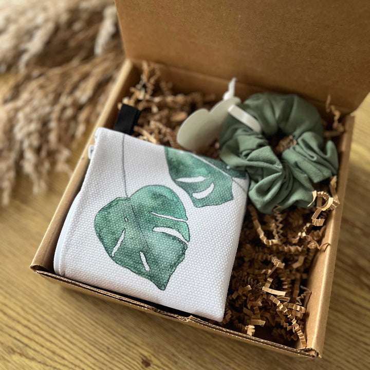 Prêt à partir : Boite cadeau feuille de monstera