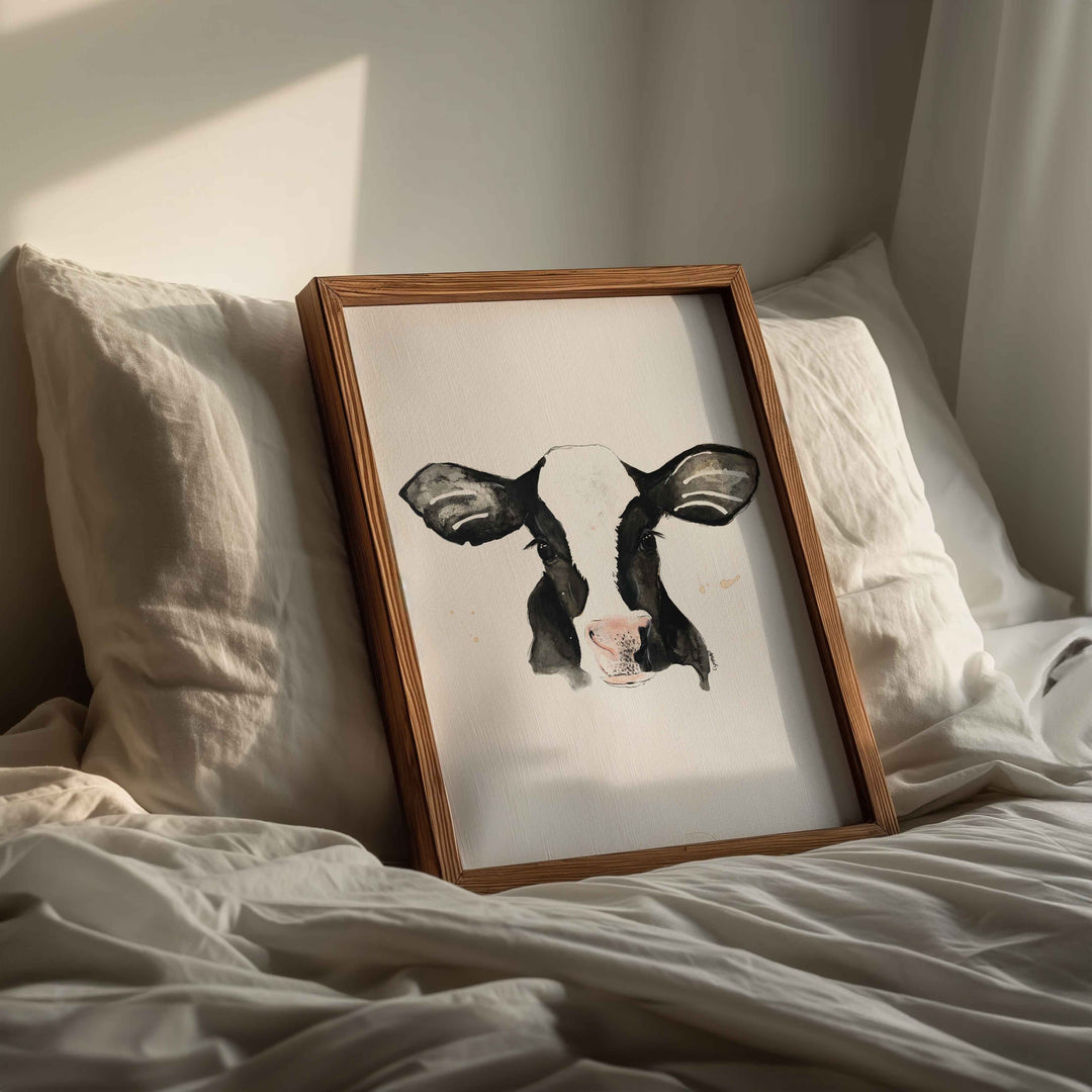 Illustration - farm animals - Holstein cow
