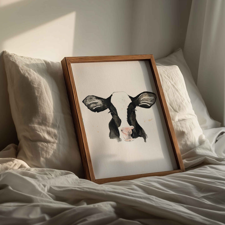 Illustration - farm animals - Holstein cow