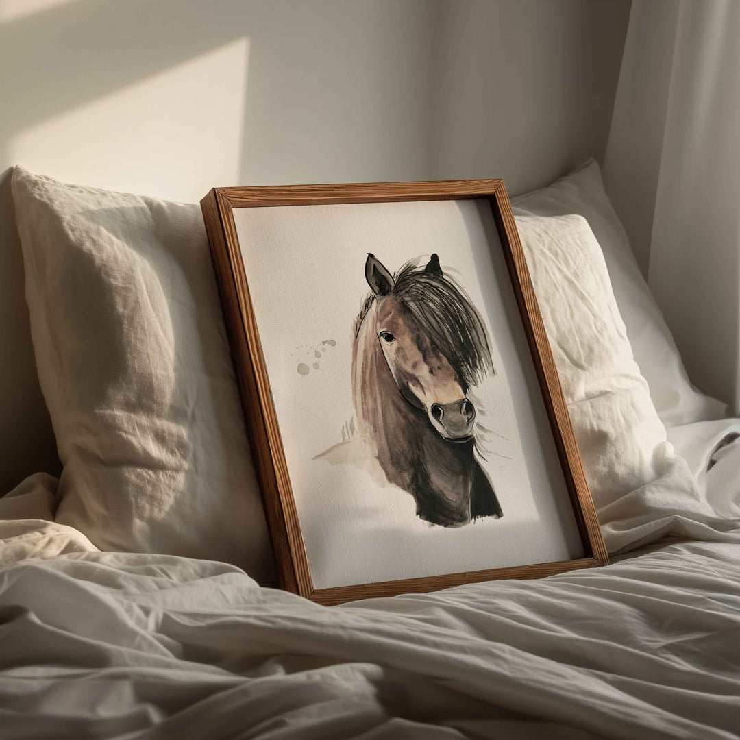 Illustration - farm animals - young horse