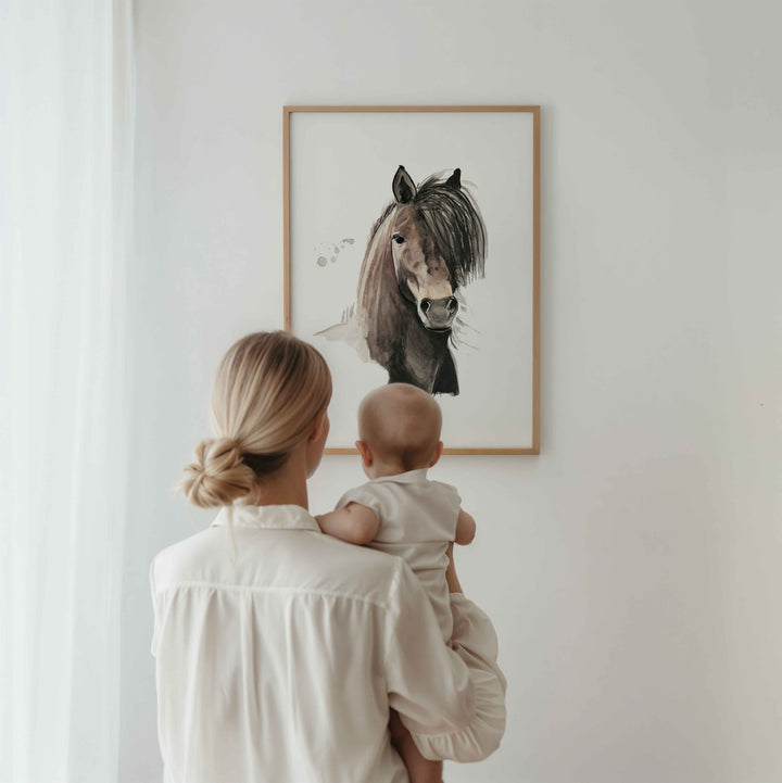 Illustration - farm animals - young horse