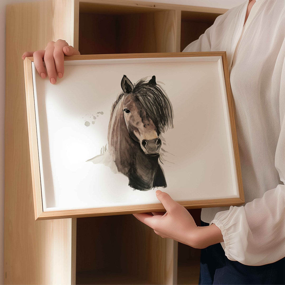 Illustration - farm animals - young horse