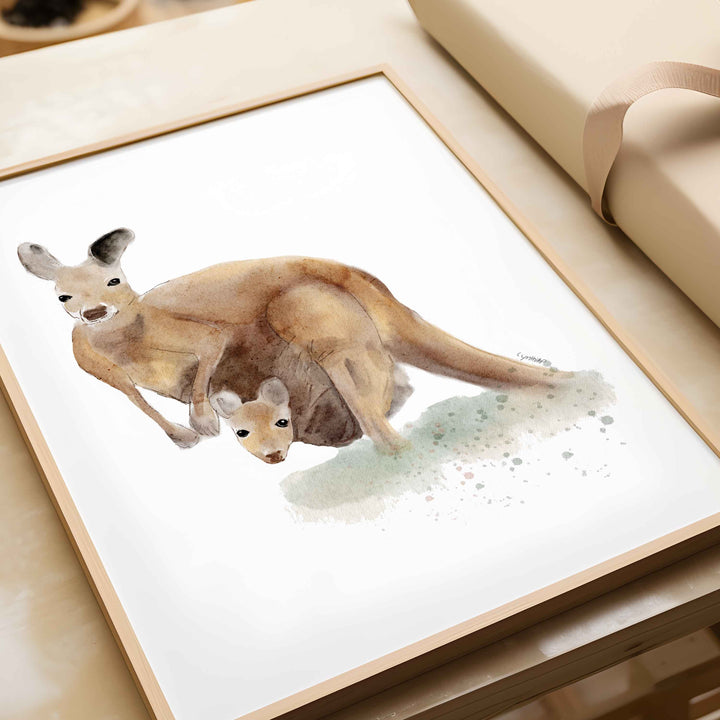 Print - Australian animals - kangaroo