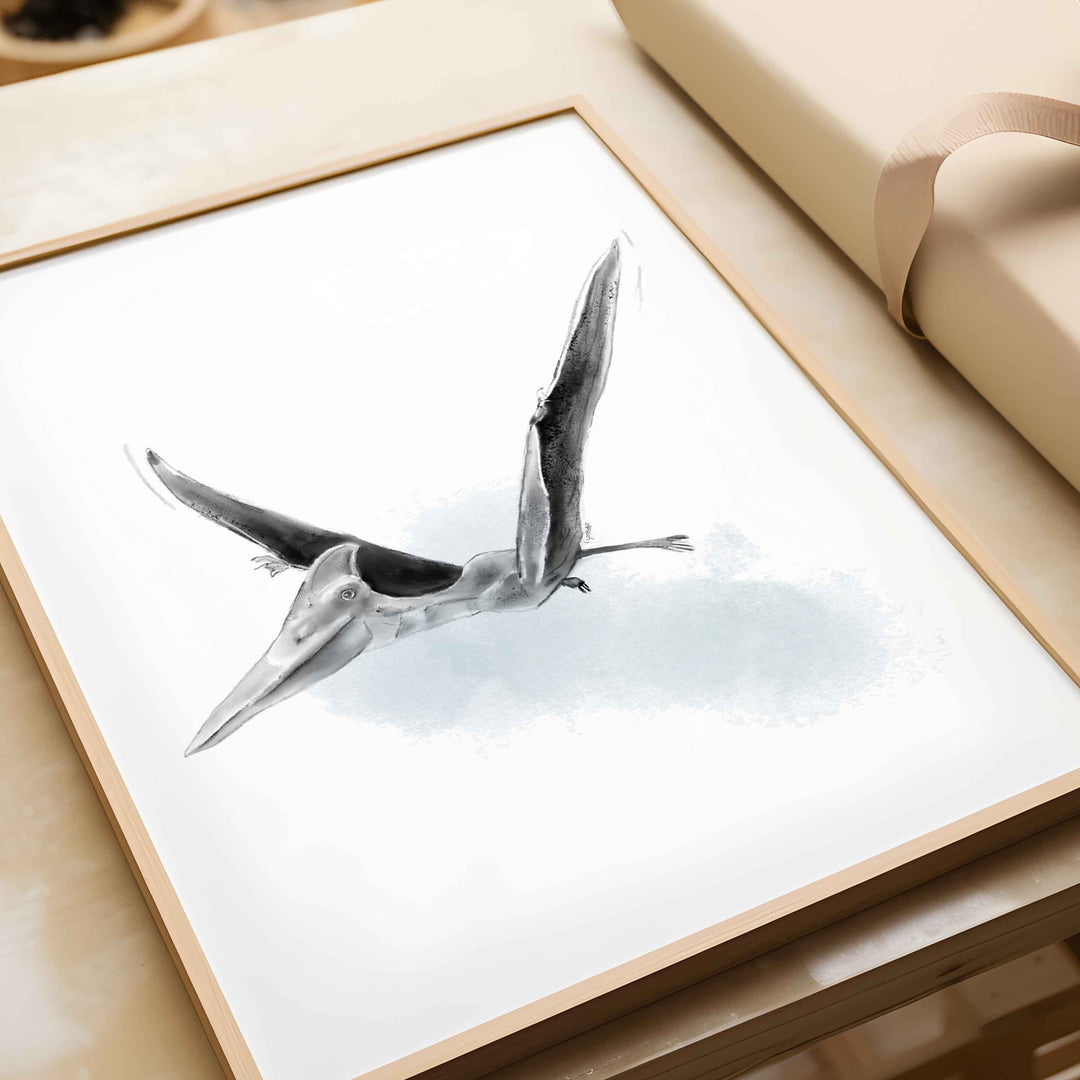 Set of dinosaur illustrations – black and white 2