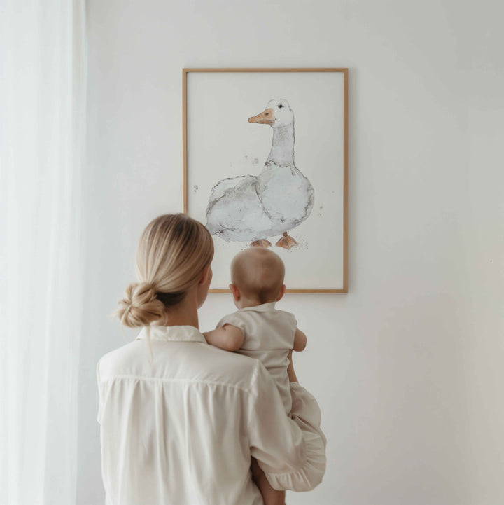 Wall poster - white goose