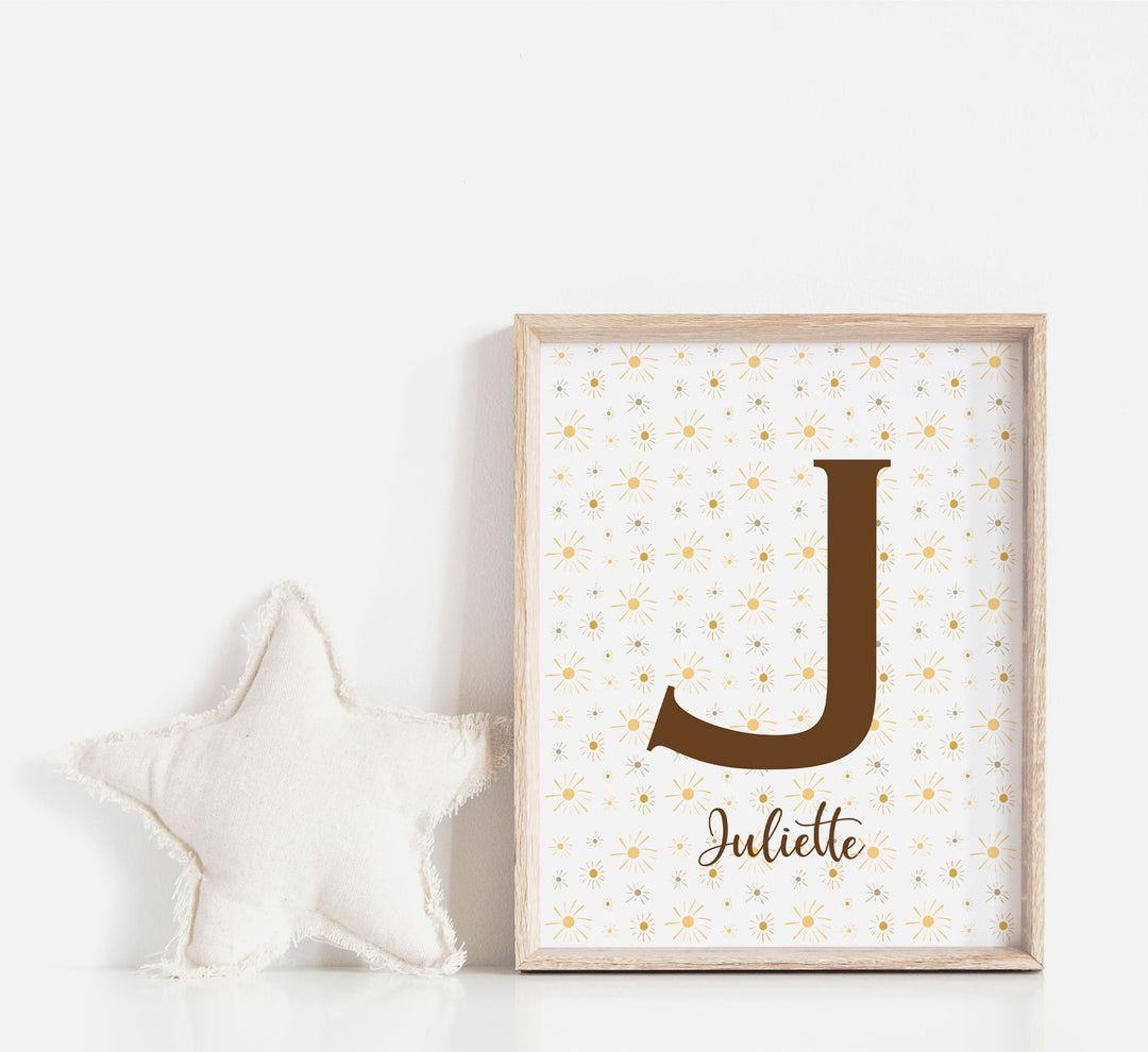 First name and initial poster - Littles sunshine