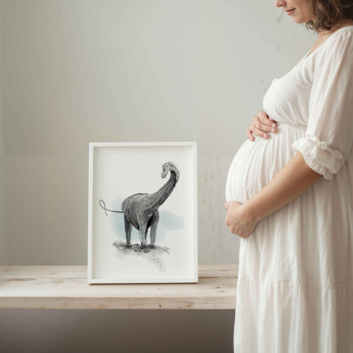 Set of dinosaur illustrations – black and white 2