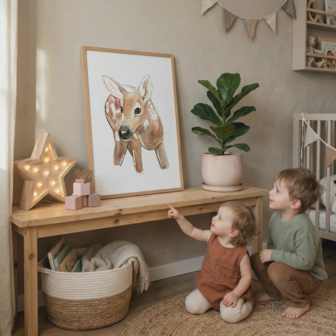 Affiche murale - Curieuse petite biche