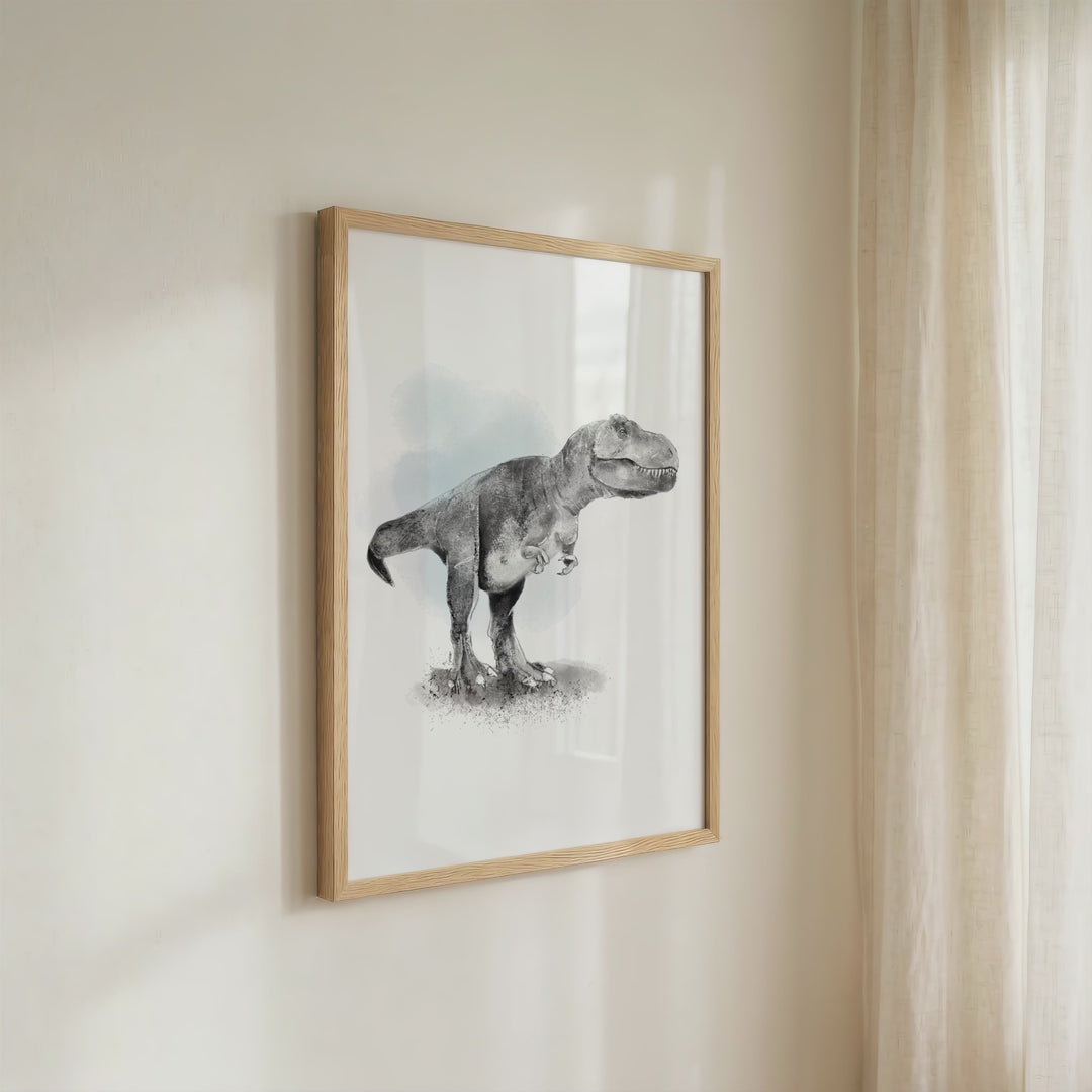 Set of black-and-white dinosaur illustrations